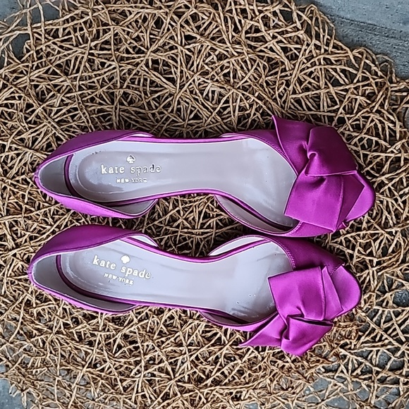 kate spade Shoes Kate Spade Ilexa Fushia Satin Heel Us 7b Poshmark